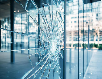 Vitrage fissuré ou cassé
